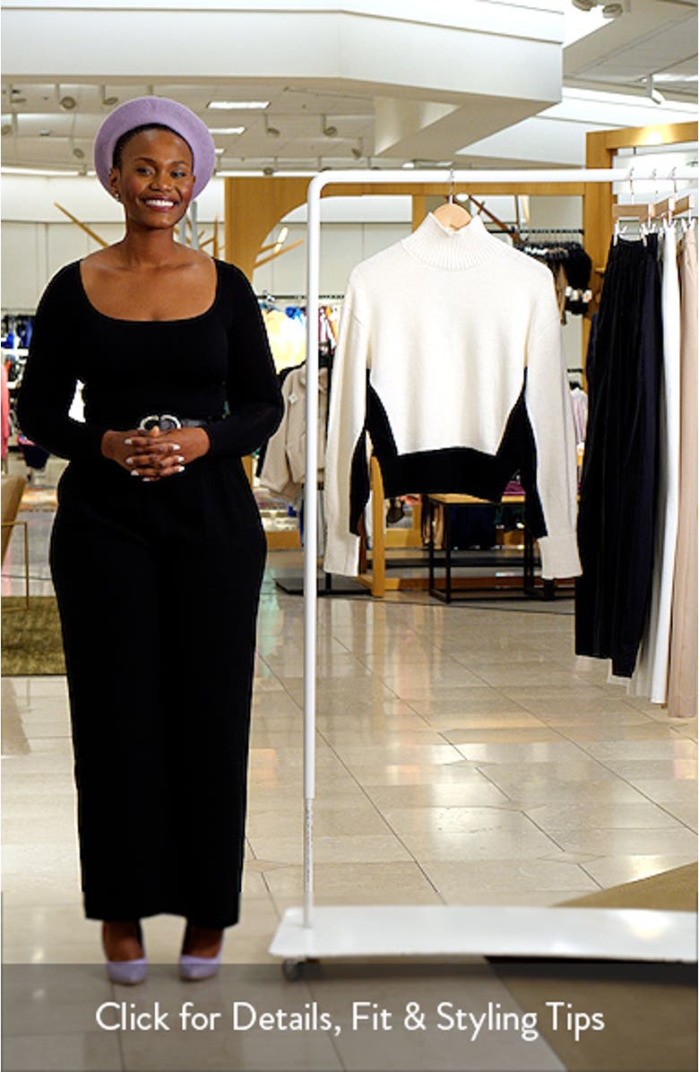 Colorblock Turtleneck Sweater, sales video thumbnail