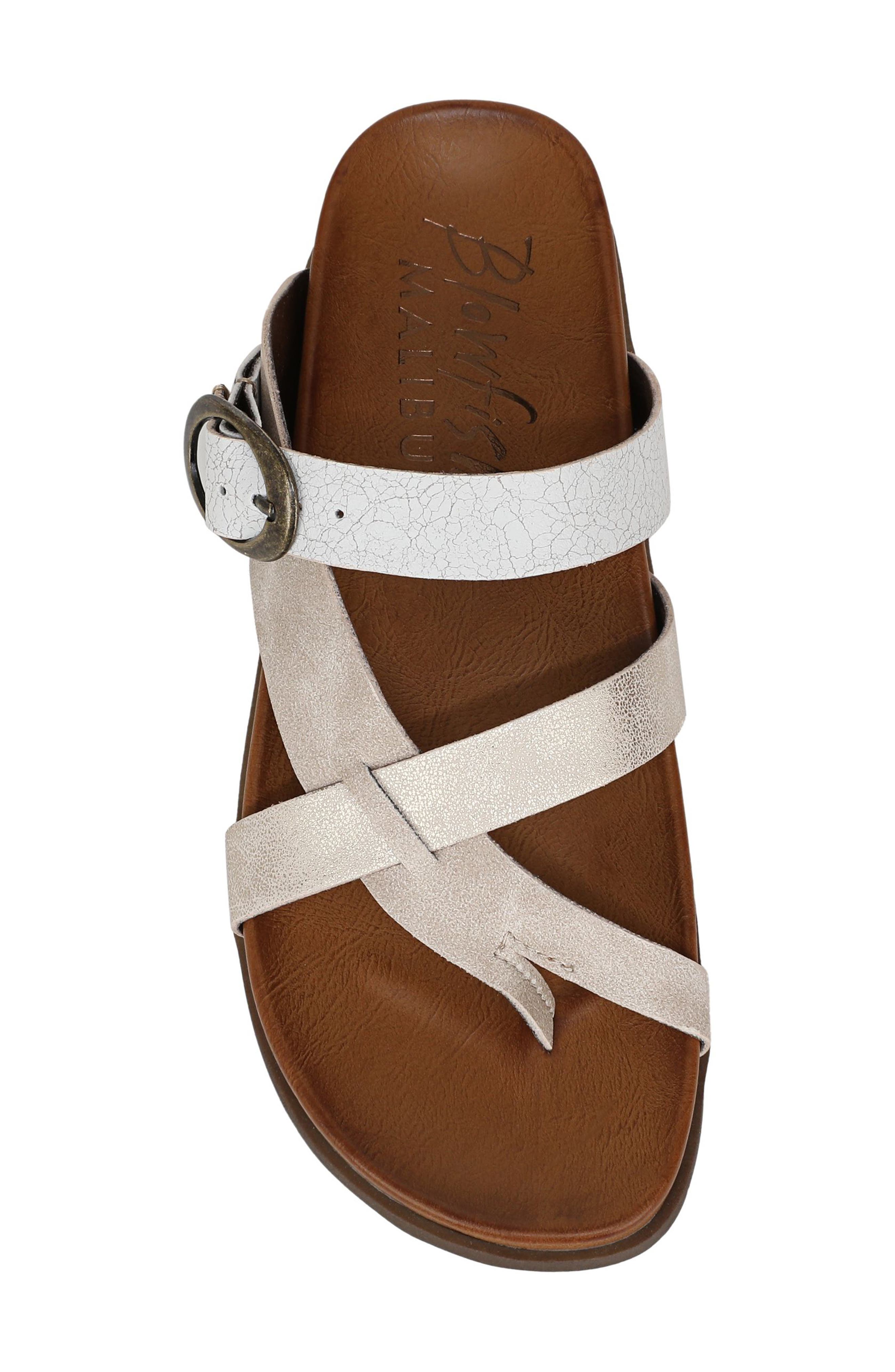 Blowfish Malibu Lilac Strappy Slide Sandal, Alternate, color, Cloud Faux Leather