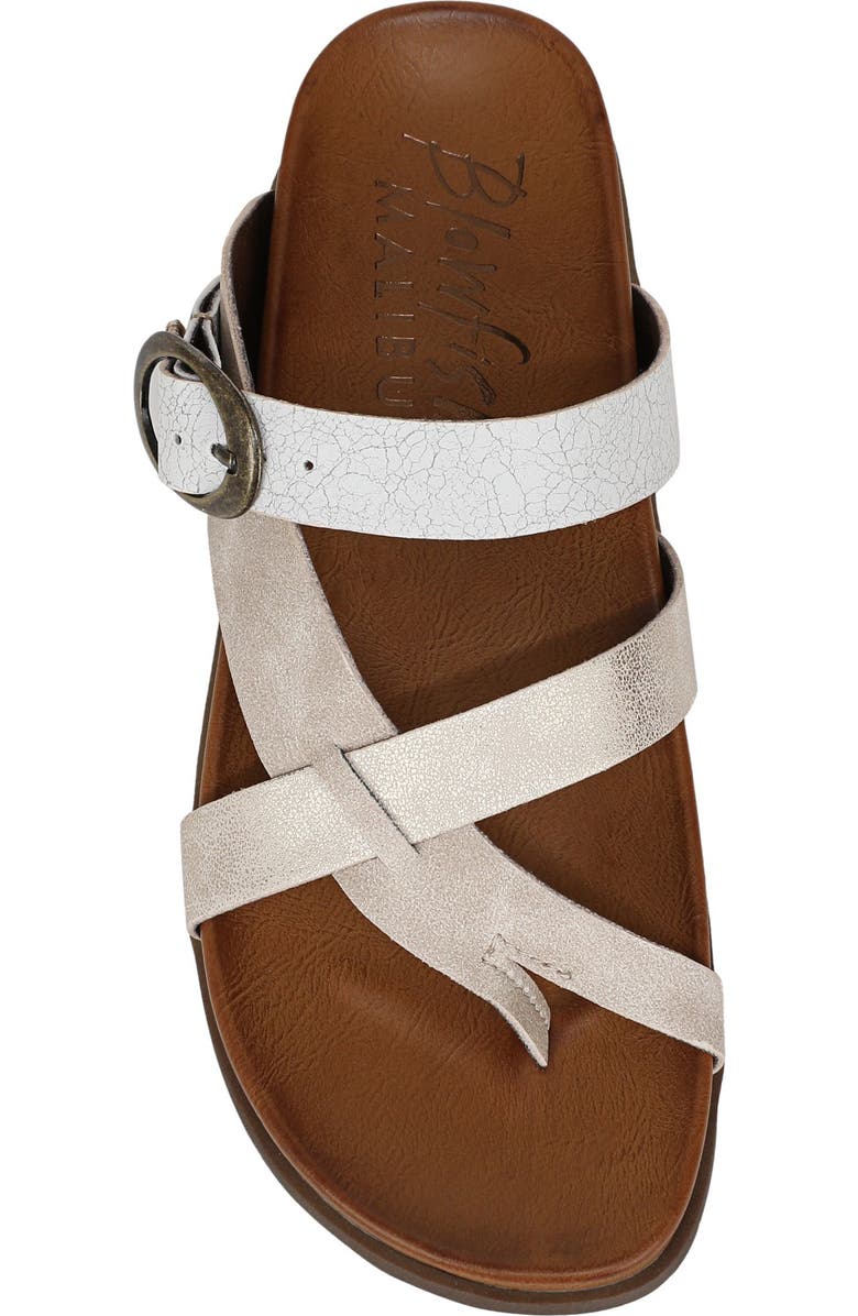 Blowfish Malibu Lilac Strappy Slide Sandal, Alternate, color, Cloud Faux Leather