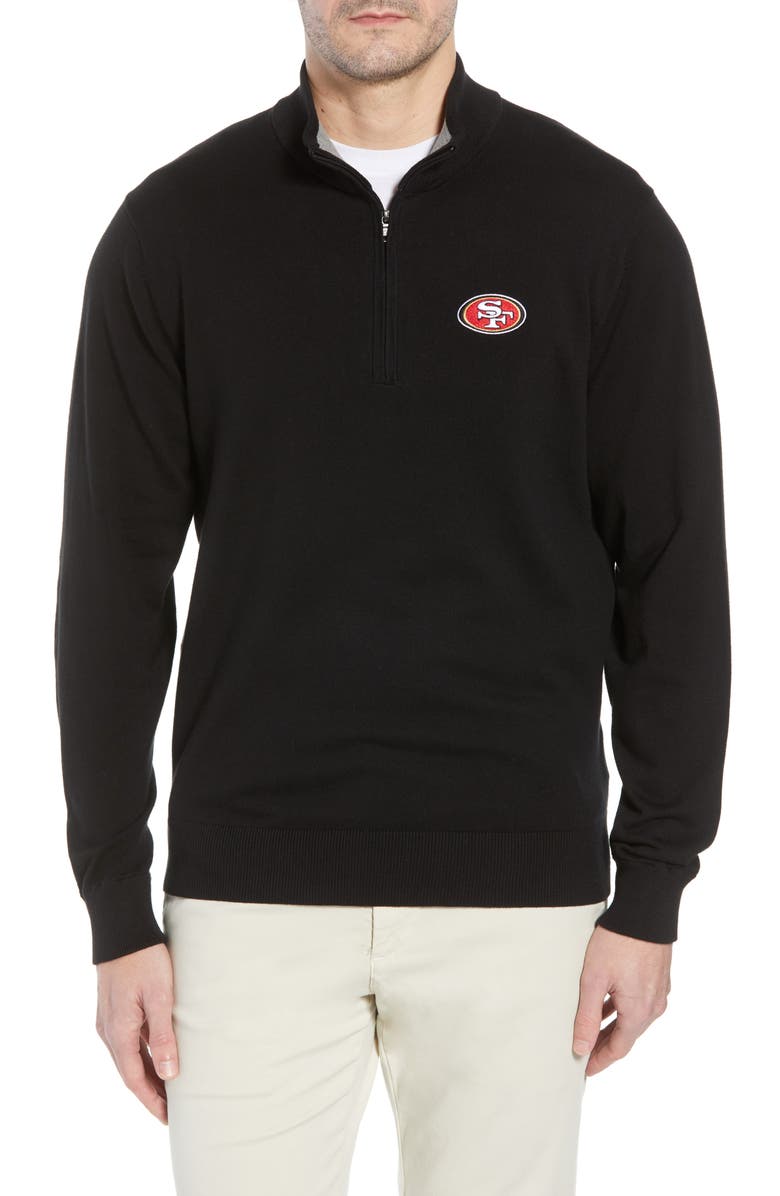 Cutter & Buck San Francisco 49ers - Lakemont Regular Fit Quarter Zip Sweater, Main, color, 