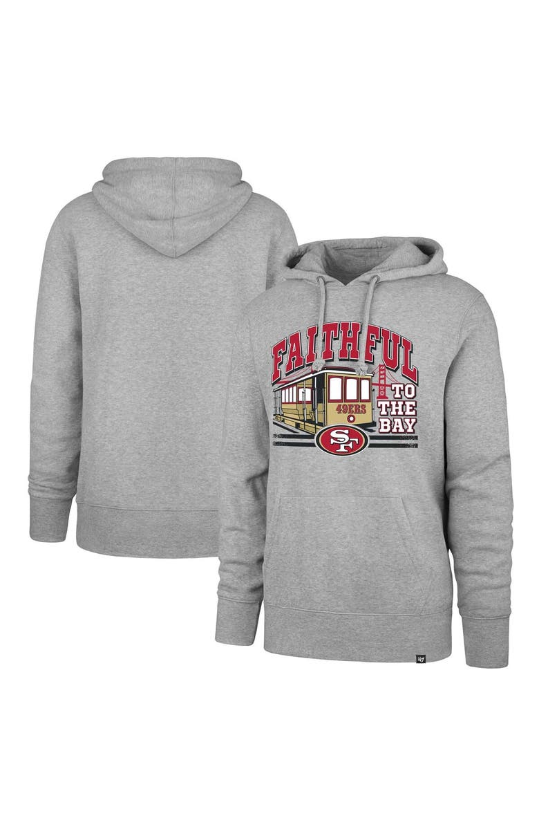 '47 Men's '47 Gray San Francisco 49ers Regional Headline Pullover Hoodie, Main, color, Gray