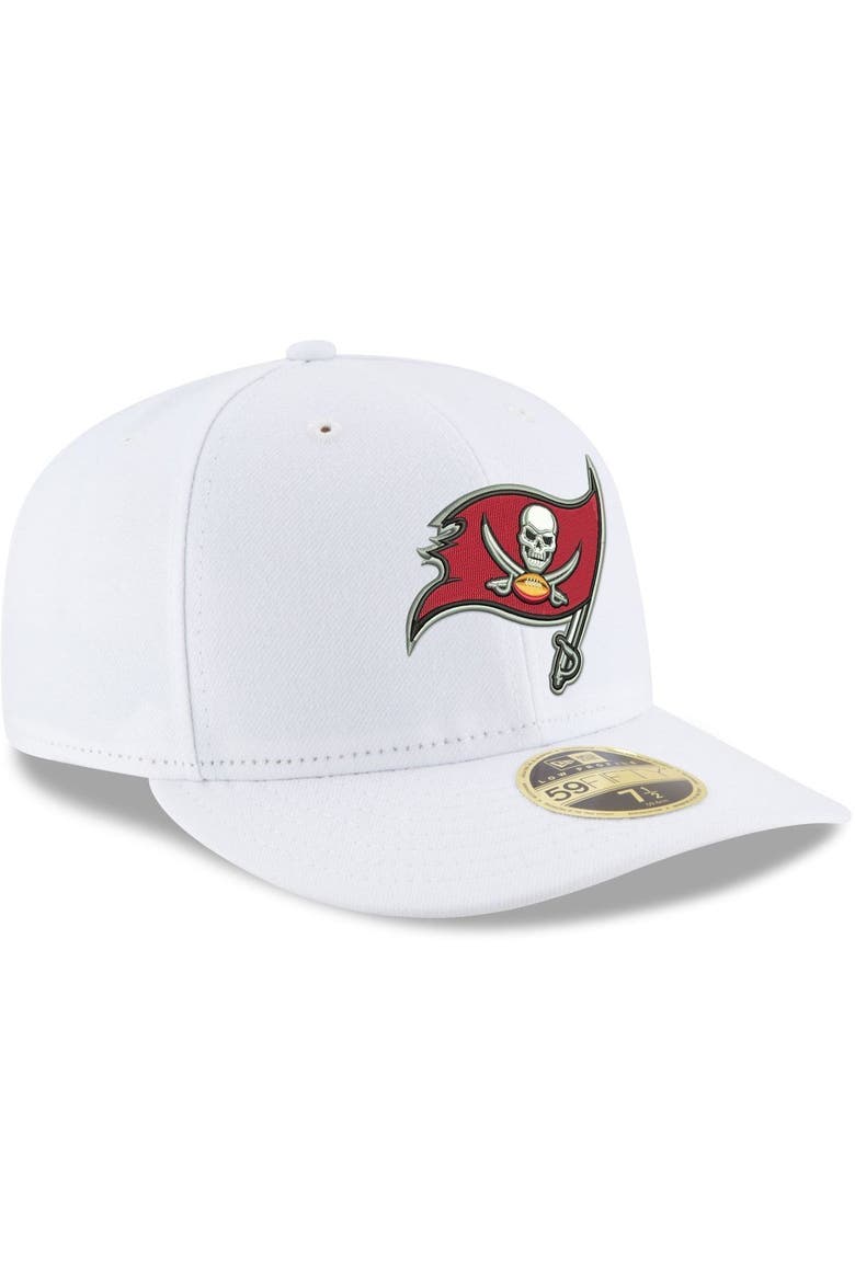 Men's New Era White Tampa Bay Buccaneers Omaha Low Profile 59FIFTY Fitted Hat, Main, color, WHITE