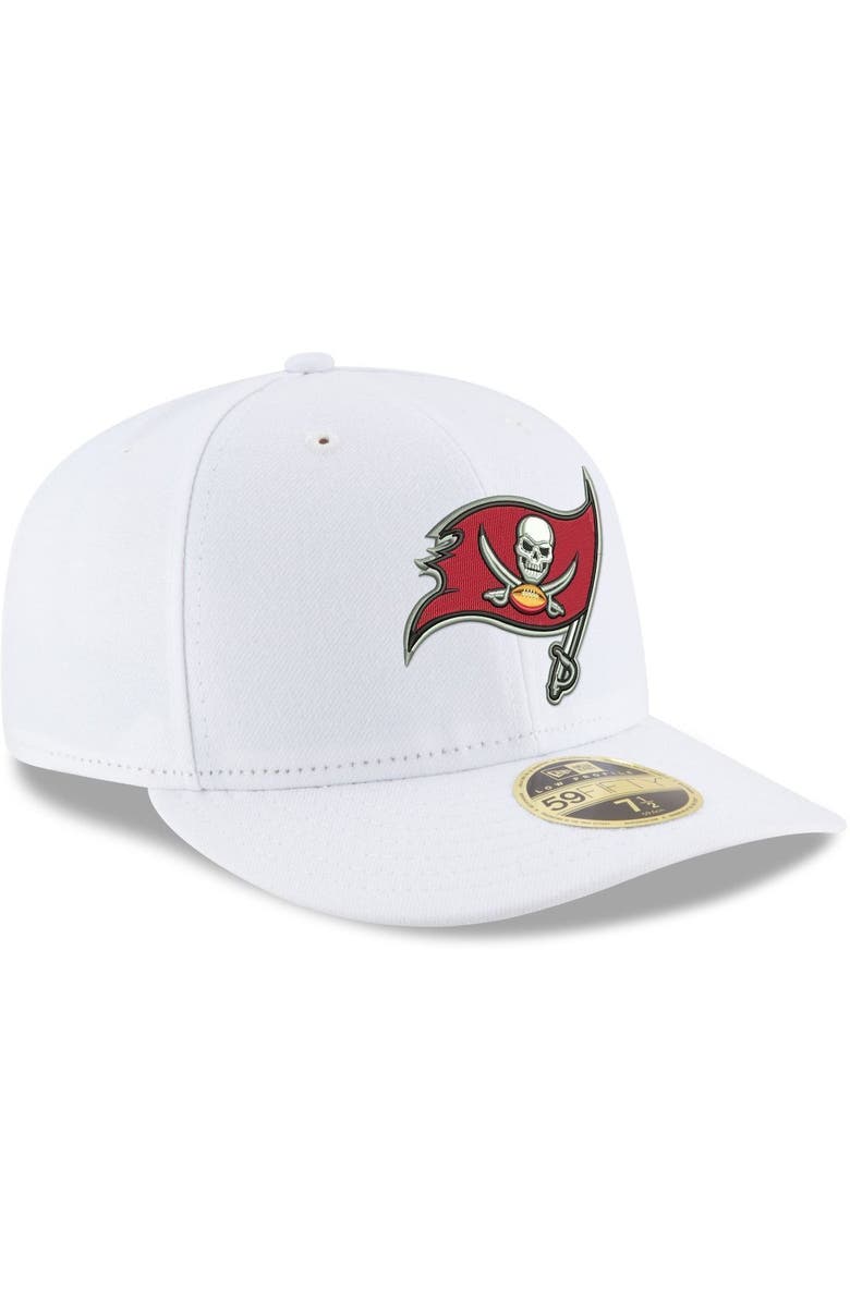 New Era Men's New Era White Tampa Bay Buccaneers Omaha Low Profile 59FIFTY Fitted Hat, Main, color, White