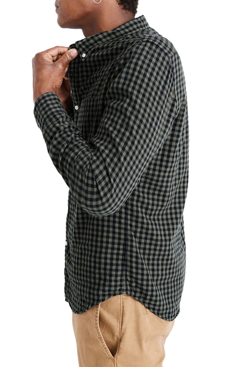 Madewell Double Weave Gingham Check Button-Down Sport Shirt, Alternate, color,