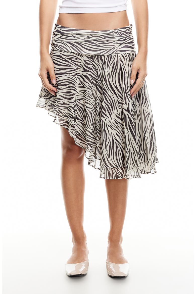 Legacy Chiffon Midi Skirt, Main, color, ZEBRA