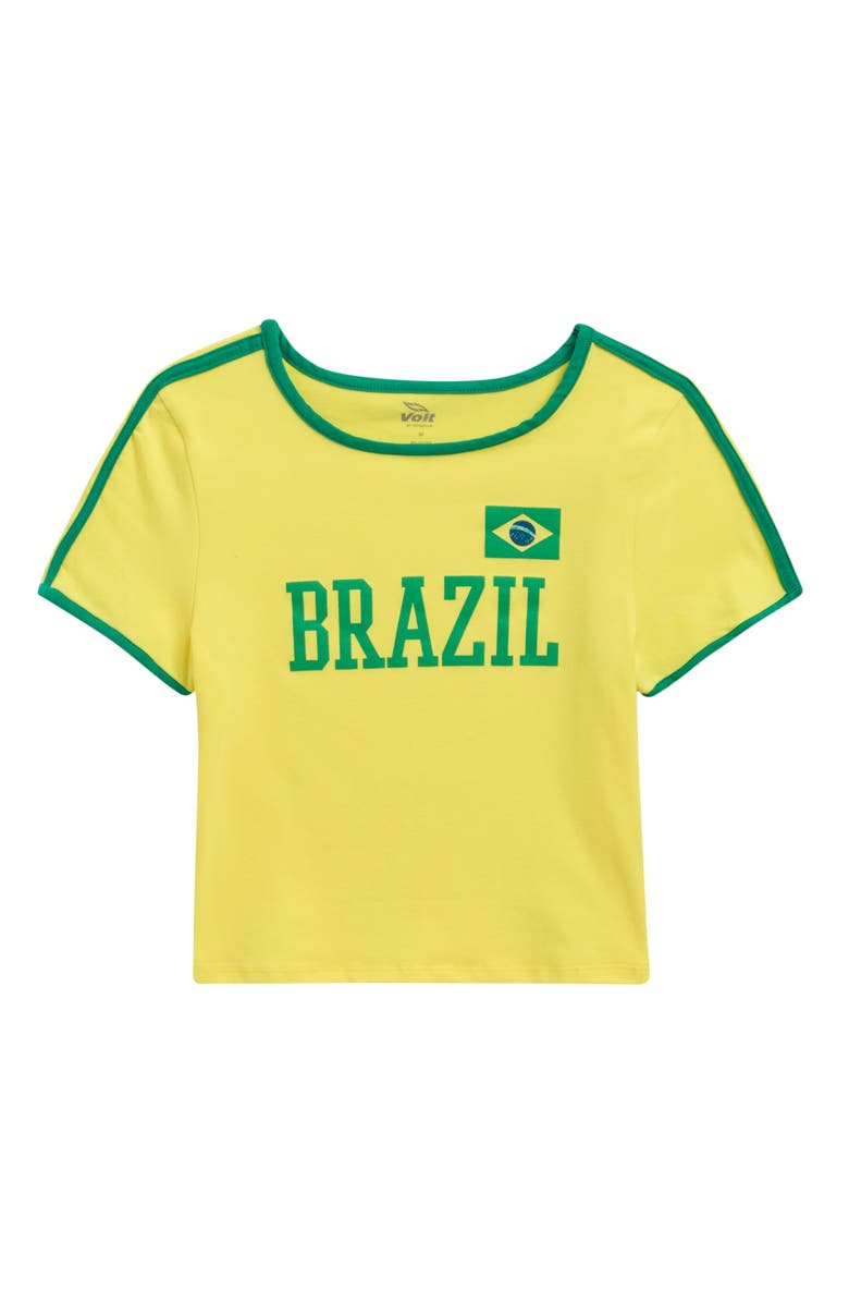 Voit Kids' Crop Graphic T-Shirt, Main, color, Yellow
