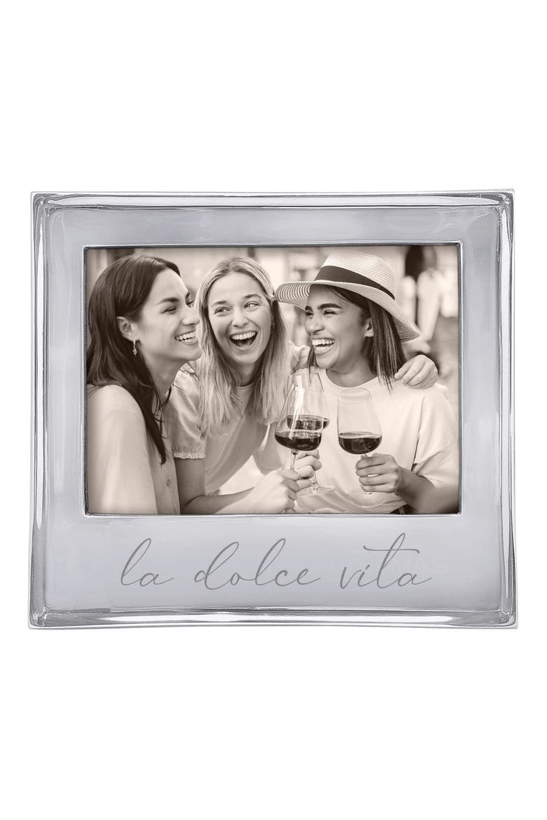 La Dolce Vita Signature 5" x 7" Picture Frame, Main, color, SILVER