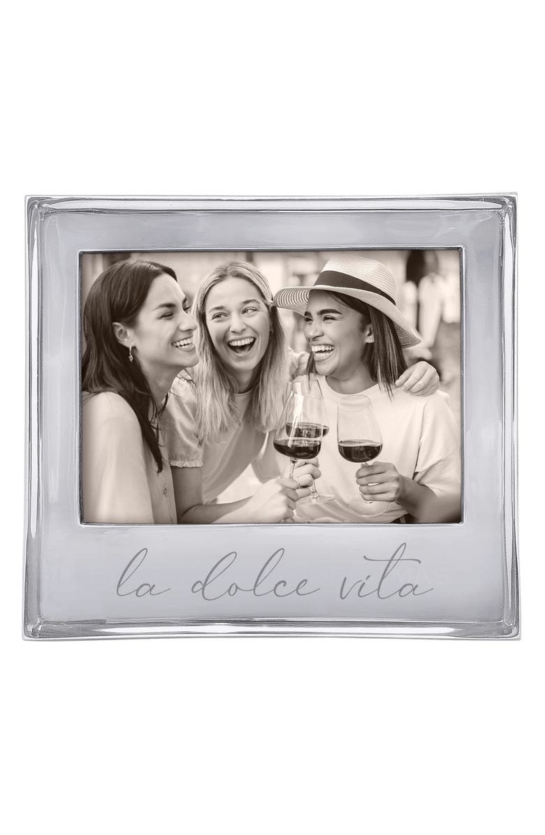 Mariposa La Dolce Vita Signature 5" x 7" Picture Frame, Main, color, Silver