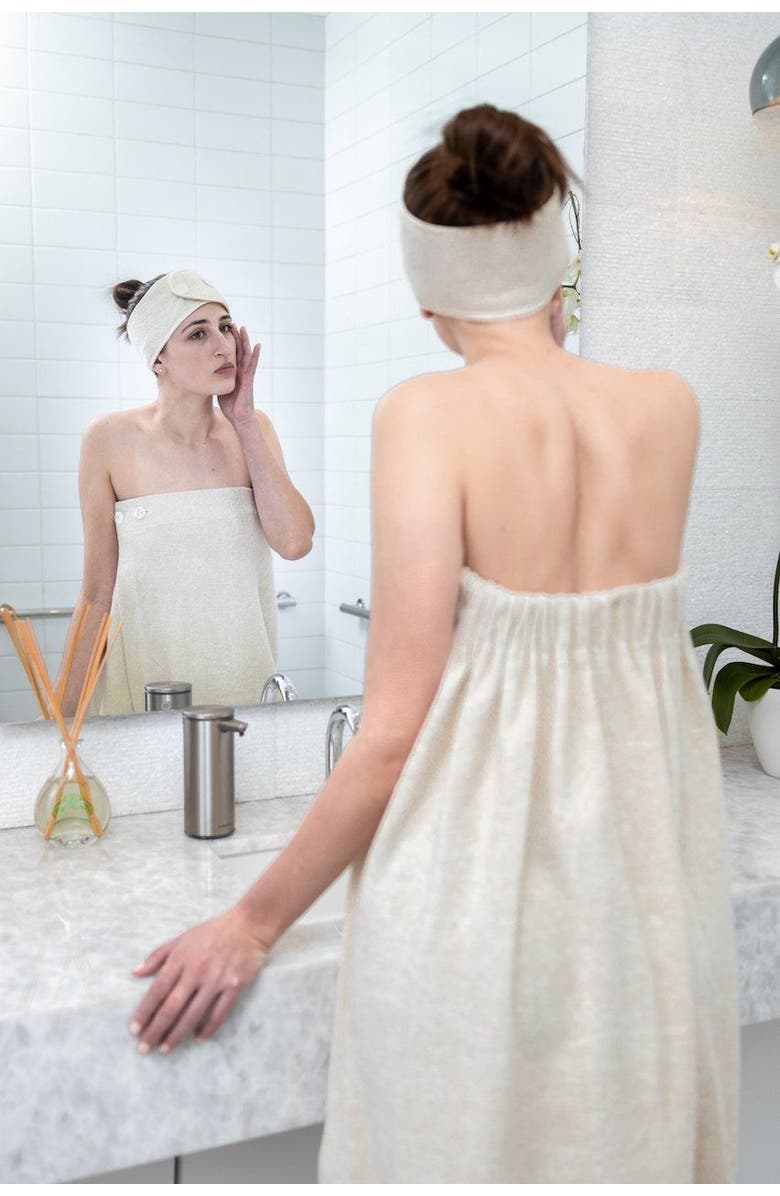 JOANNA CZECH The Japanese Terry Bath Wrap Set, Alternate, color, NO COLOR