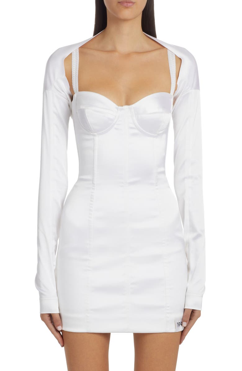 Dolce&Gabbana Stretch Satin Bolero Jacket, Main, color,