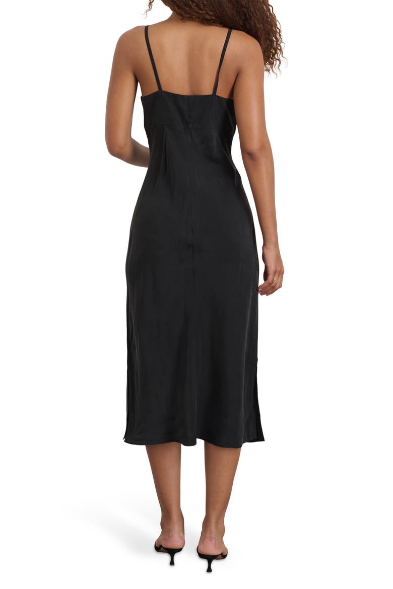 Carly Cupro Blend Slipdress, Alternate, color, RICH BLACK
