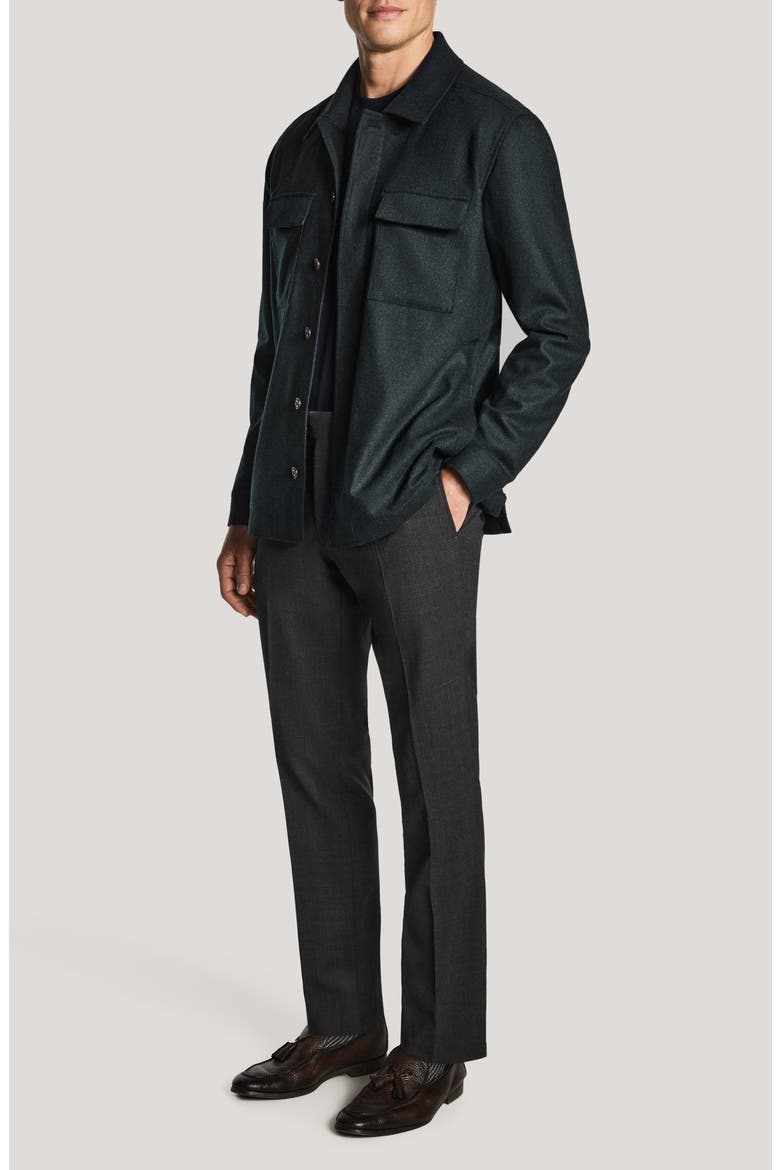 Colbey Wool Blend Shirt Jacket, Alternate, color, HUNTER GREEN