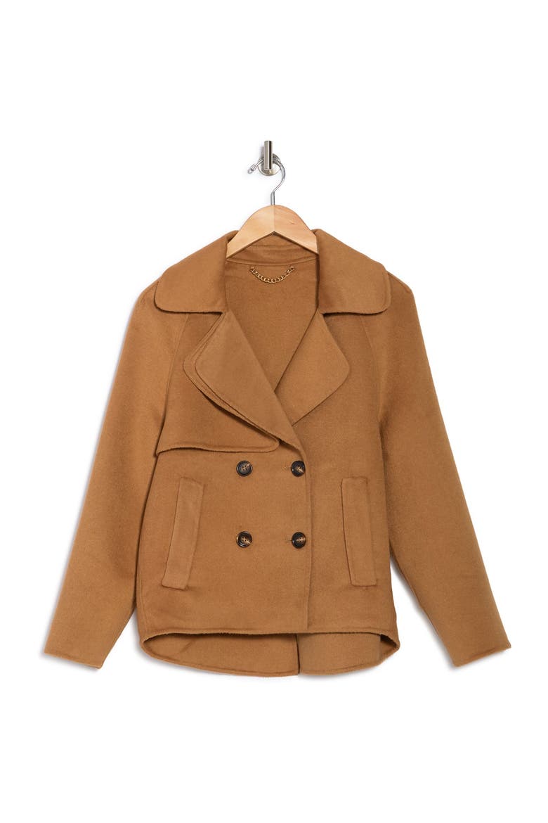 I'm Yours Double Breasted Wool Blend Coat, Alternate, color, CAMEL