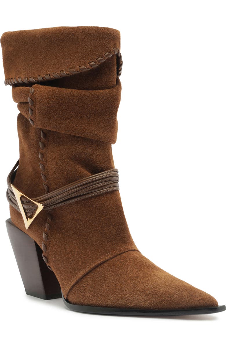 Schutz Sable Pointed Toe Boot, Main, color, Pecan Brown