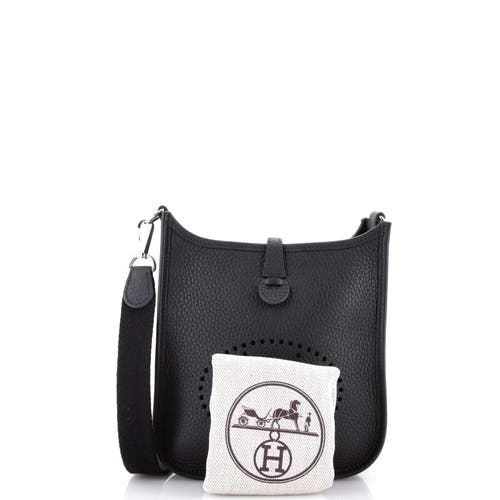 Pre-owned Hermes Hermes Evelyne Bag Gen Iii Clemence Tpm In Black