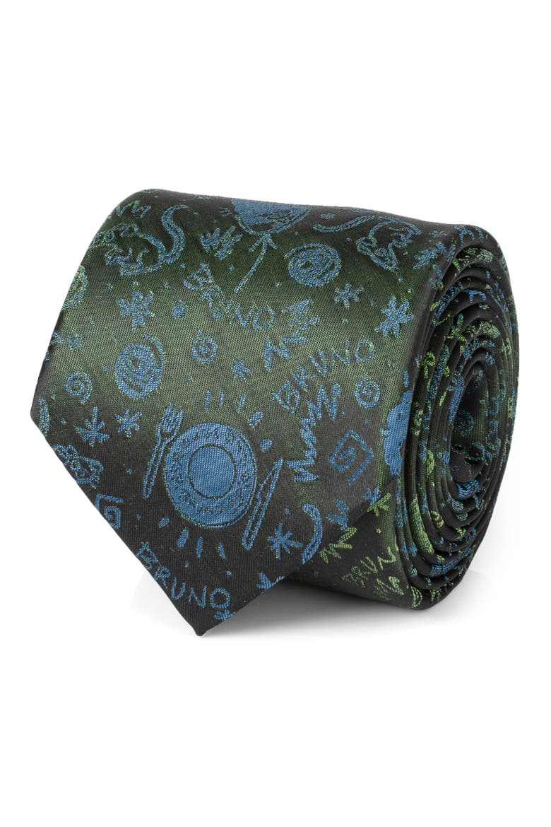 x Disney® Bruno Silk Blend Tie, Main, color, BLACK MULTI