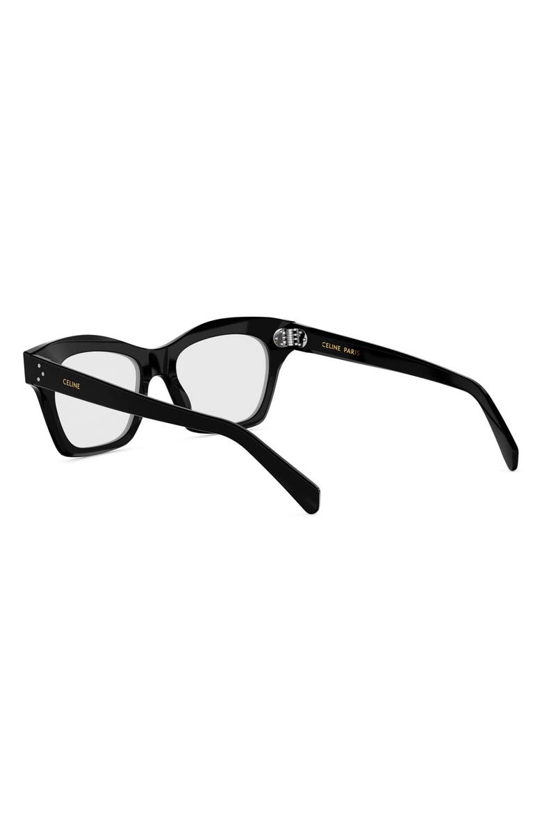 CELINE 3 Dots 51mm Cat Eye Optical Glasses, Alternate, color, 