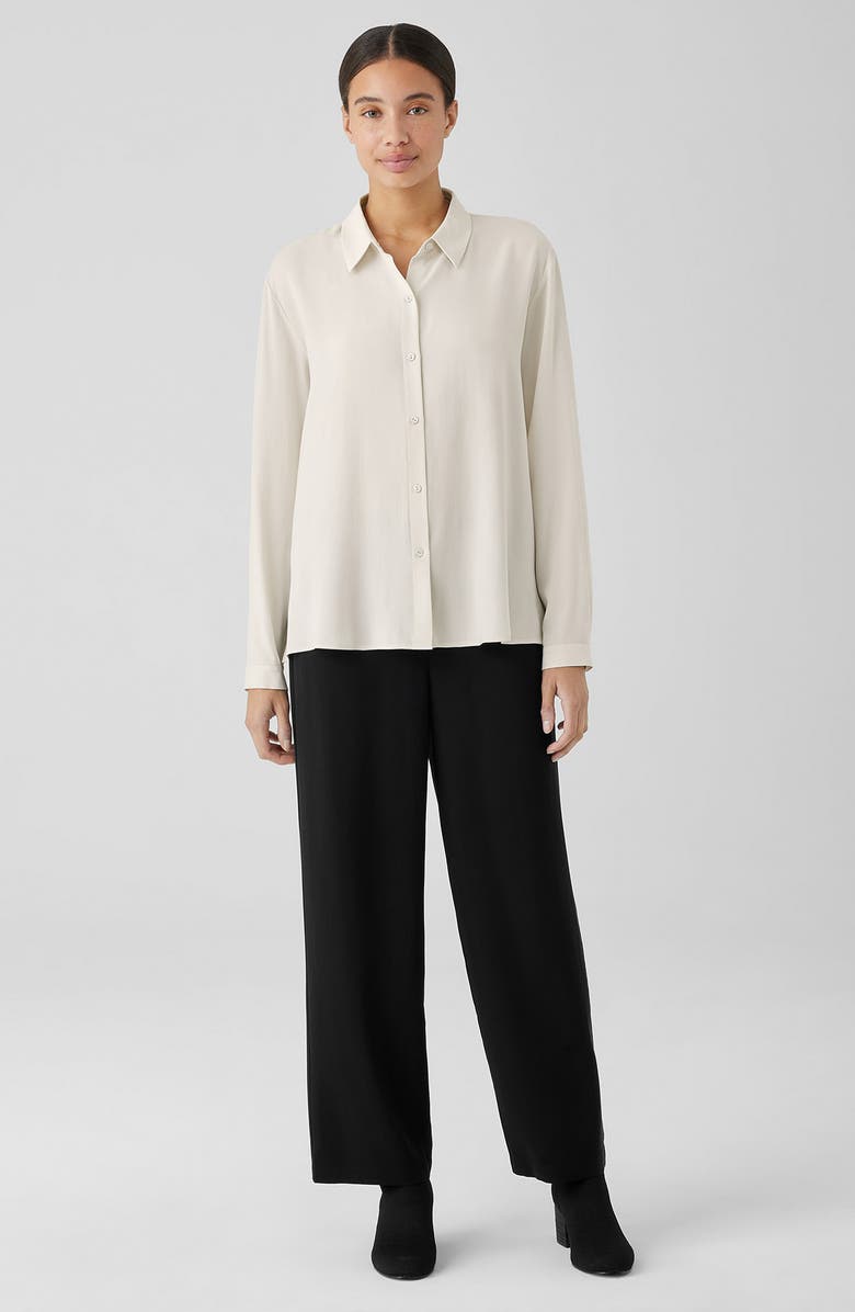 Eileen Fisher Straight Leg Silk Ankle Pants, Alternate, color, 