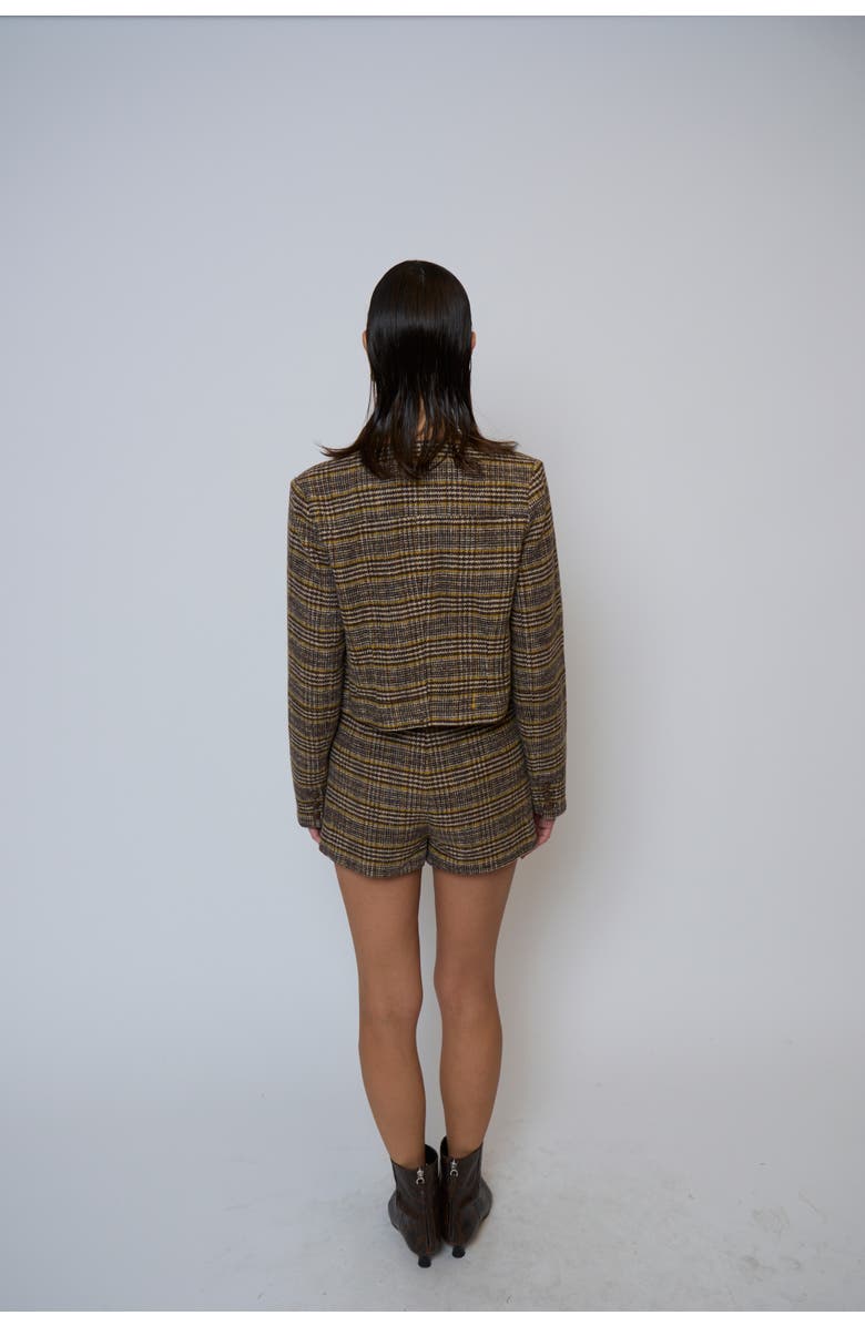 Central Park West Billie Plaid Micro Short, Alternate, color, 