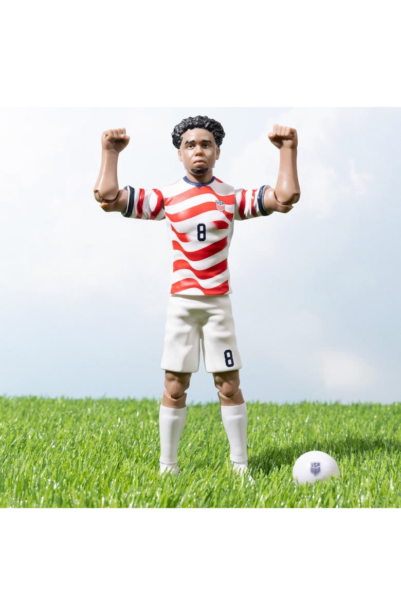 Banbo Toys Sockers 2026 USMNT Weston McKennie Home Jersey 8" Soccer Action Figure, Alternate, color, Red