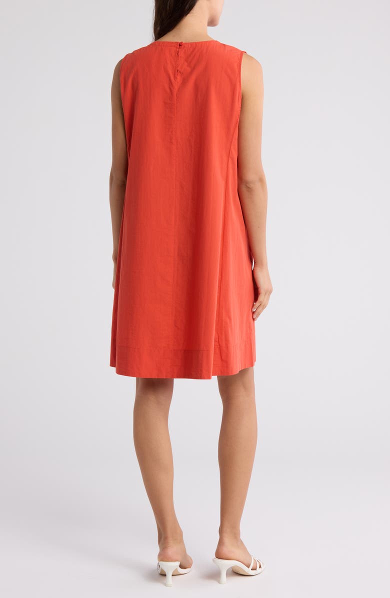 Eileen Fisher Poplin Shift Dress, Alternate, color, Flame