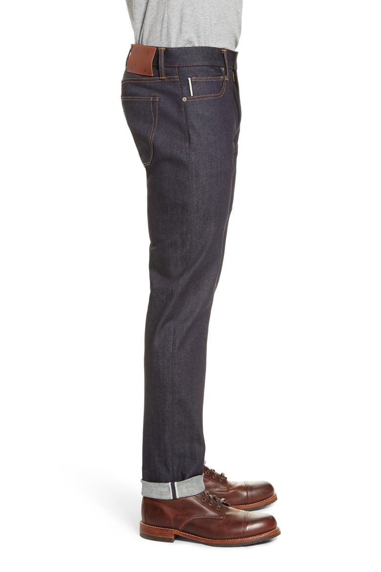 The Pen Slim 10.5-Ounce Selvedge Jeans, Alternate, color, INDIGO RAW