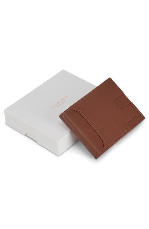 Champs Onyx Bifold Wallet With Money Clip In Brown