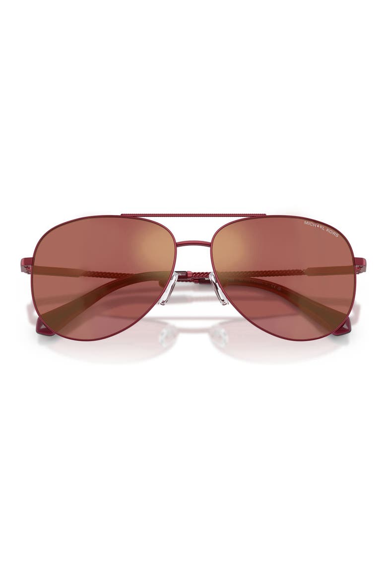 Perledo 58mm Pilot Sunglasses, Alternate, color, BURGUNDY / WINE MIRROR