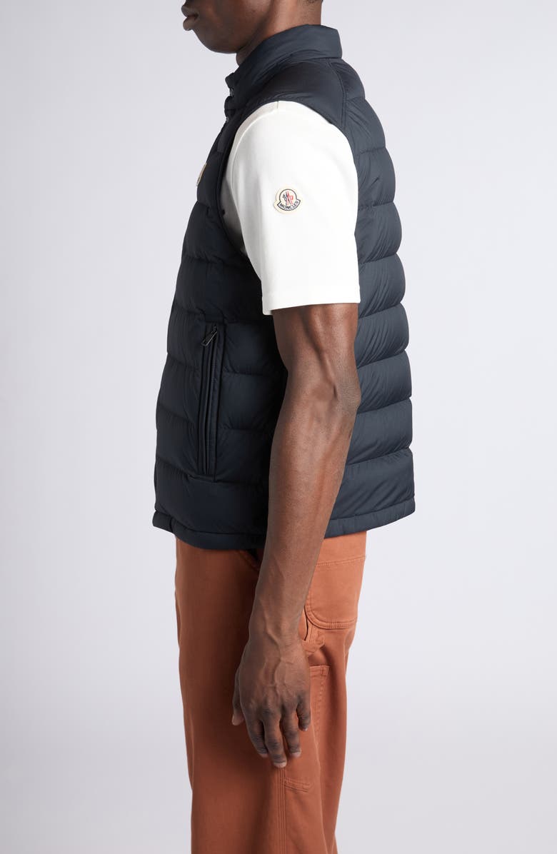 Moncler Barthe Down Puffer Vest, Alternate, color, Black