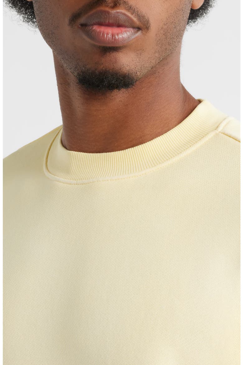 Core Oversize Crewneck Sweatshirt, Alternate, color, SUN FADED BUTTER