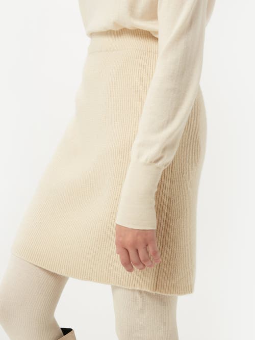 Gobi Mongolian Cashmere Cashmere Mini Skirt In Off White