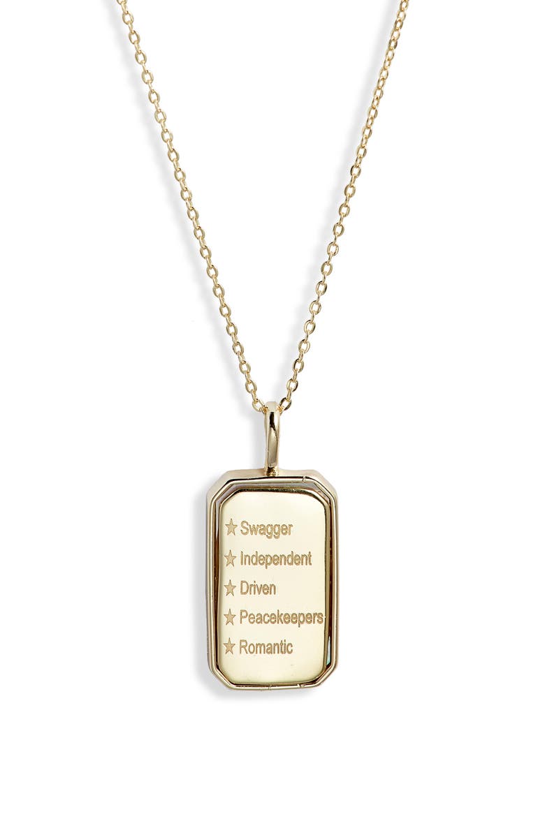Melinda Maria Zodiac Pendant Necklace, Alternate, color, Gold-Libra
