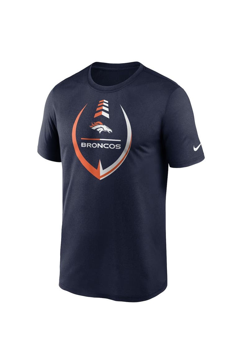Men's Nike Navy Denver Broncos Icon Legend Performance T-Shirt, Alternate, color, Navy