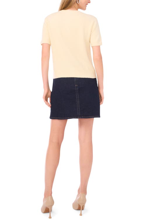 Vince Camuto Covered Button Cardigan In Brown