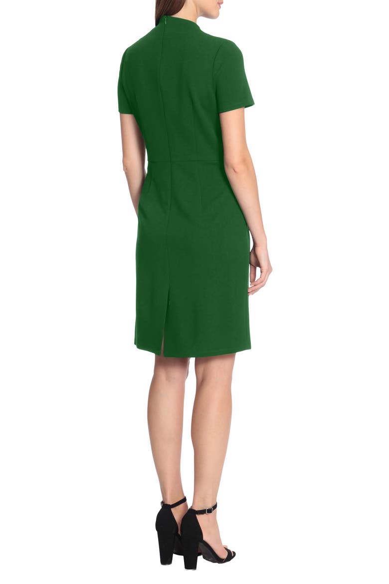 Mock Neck Short Sleeve Sheath Dress, Alternate, color, FORMAL GARDEN