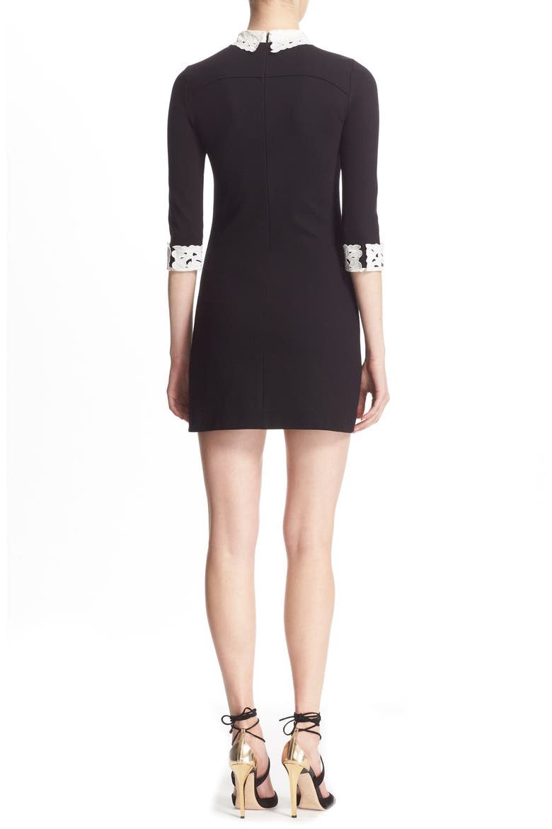 'Currie' Lace Detail Knit Tunic Dress, Alternate, color, BLACK