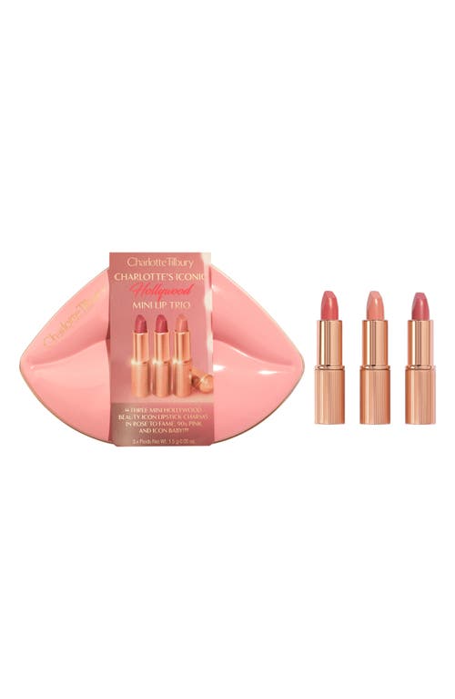 Charlotte Tilbury Mini Iconic Hollywood Lipstick Trio Gift Set In Pink