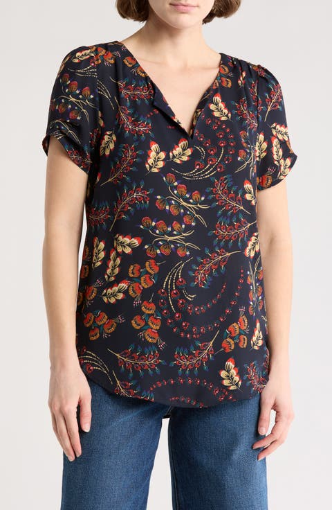 Daniel Rainn Pinch Sleeve Blouse