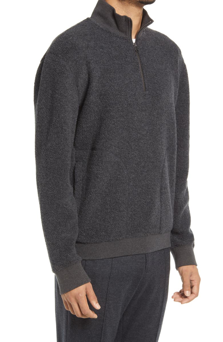 Vince Bouclé Quarter Zip Wool Blend Sweatshirt, Alternate, color, 