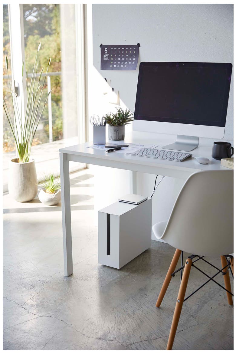 Rolling Cable Management Box, Alternate, color, WHITE
