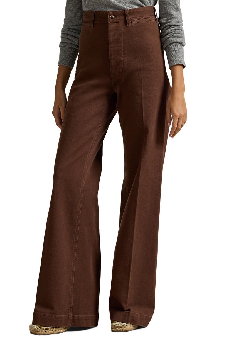 Polo Ralph Lauren High Waist Wide Leg Pants (Women) | Nordstrom