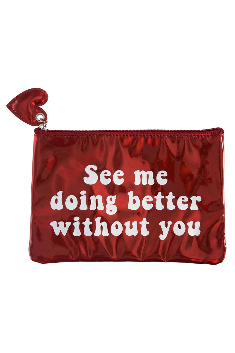 See Me Doing Better Metallic Bag Plastic Red, Main, color, Red