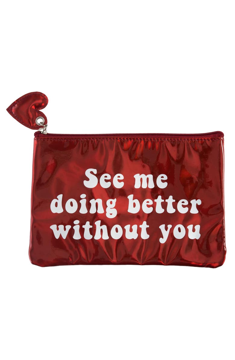 Totalee Gift See Me Doing Better Metallic Bag Plastic Red, Main, color, Red