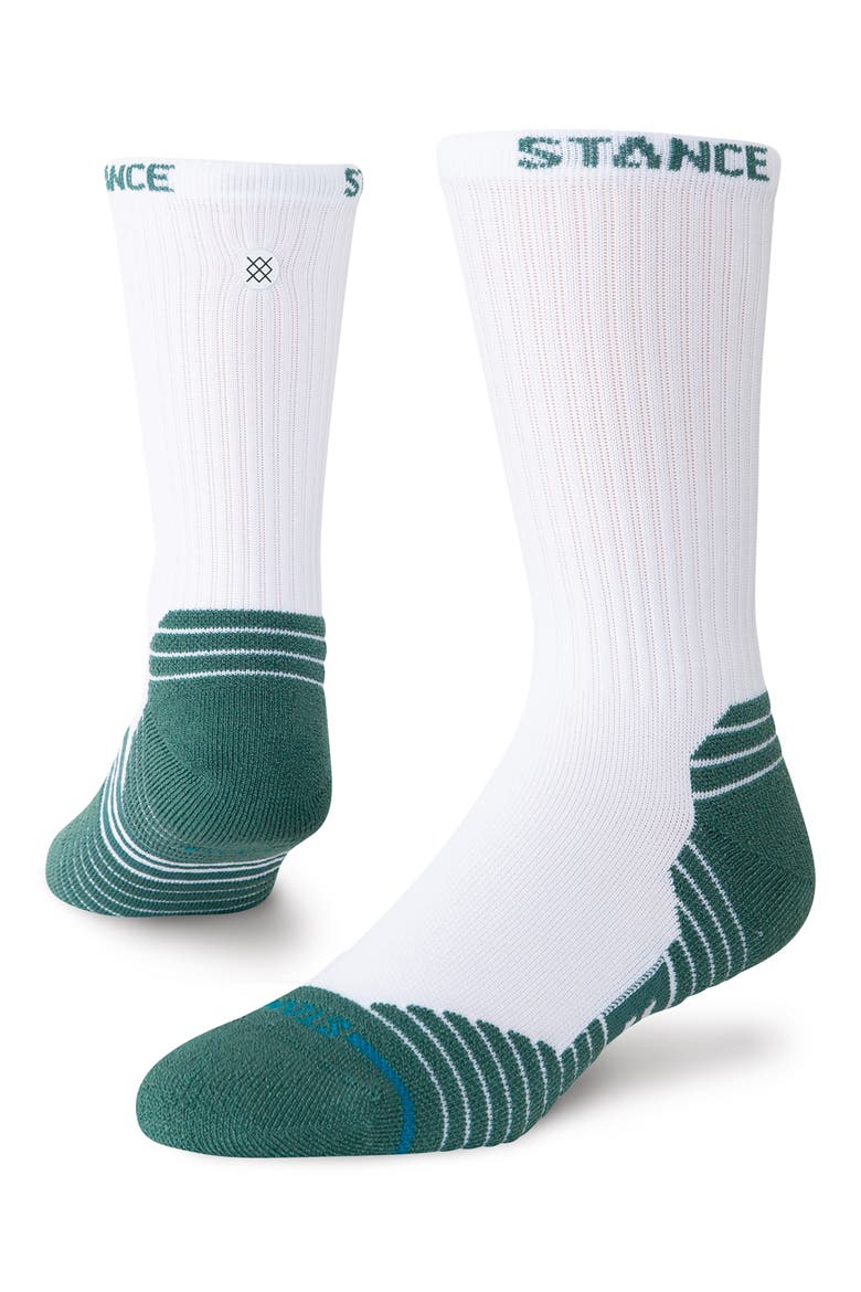 Fairway Rib Crew Socks, Main, color, WHITE
