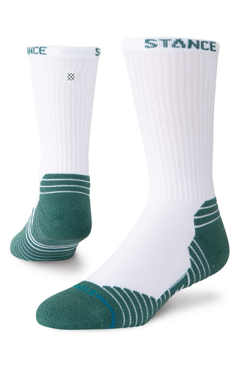 Stance Fairway Rib Crew Socks, Main, color, White