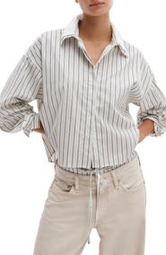 rag & bone Marin Stripe Cotton Button-Up Shirt