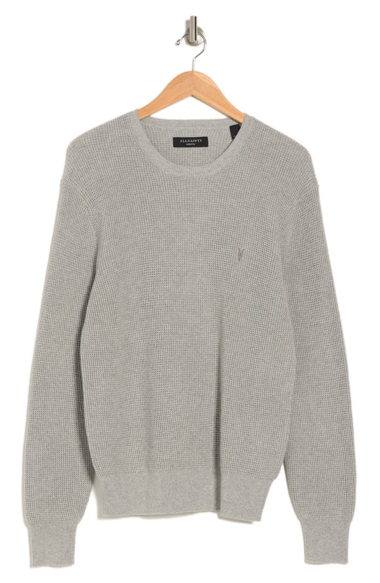 AllSaints Rias Waffle Knit Cotton Sweater, Alternate, color, 