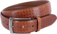 Trafalgar Watson Houndstooth Embossed 35mm Leather Belt
