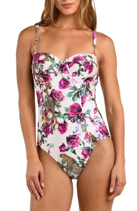 Amie Rose Leopard One-Piece Swimsuit
