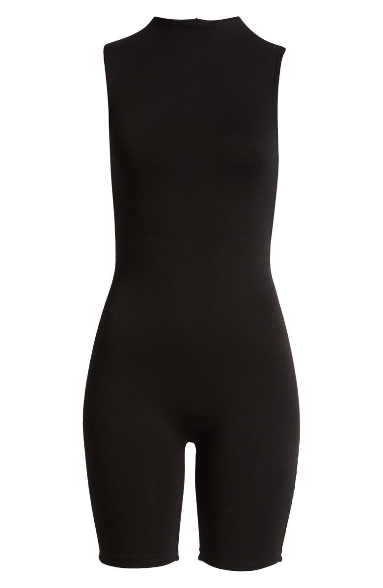 Naked Wardrobe The NW Sleeveless Funnel Neck Romper, Alternate, color, 